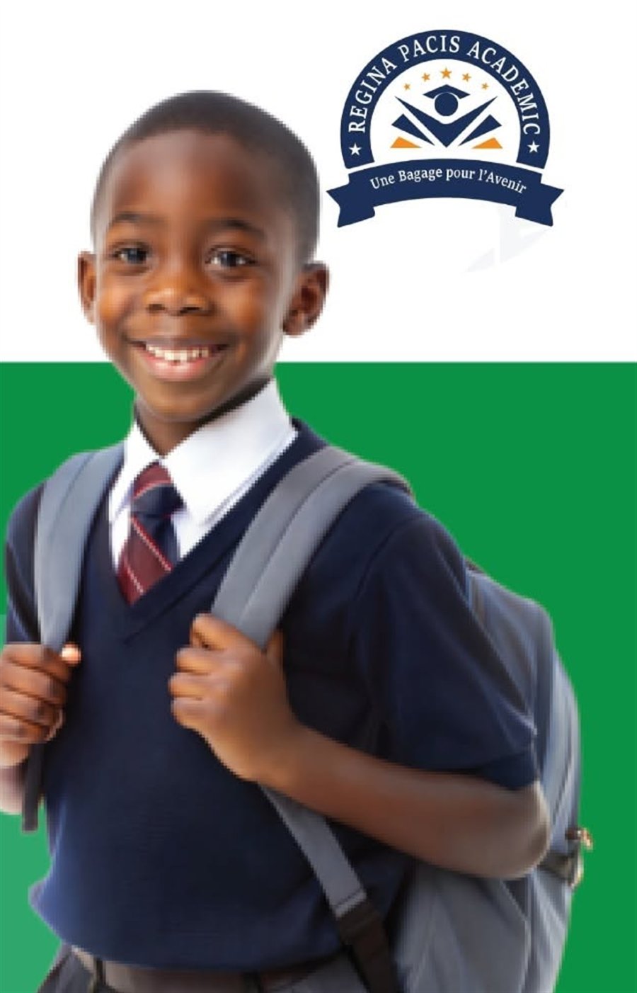 A pupil of Regina Pacis Academy in school uniform